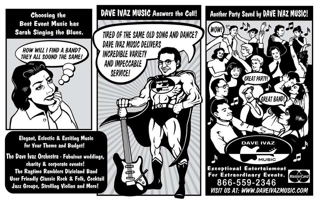 Dave Ivaz Music Comic Ad by CopywriterJulieBoton